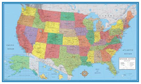 Buy 24x36 United States, USA Classic Elite Wall Mural (Laminated ...