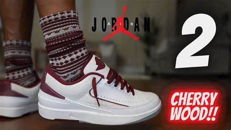 SLEEPER OF THE SUMMER JORDAN 2 LOW CHERRYWOOD DETAILED REVIEW & ON FEET W LACE SWAPS!! - YouTube