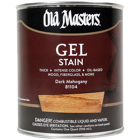 1 Qt Old Masters 81104 Dark Mahogany Old Masters Oil-Based Gel Stain ...