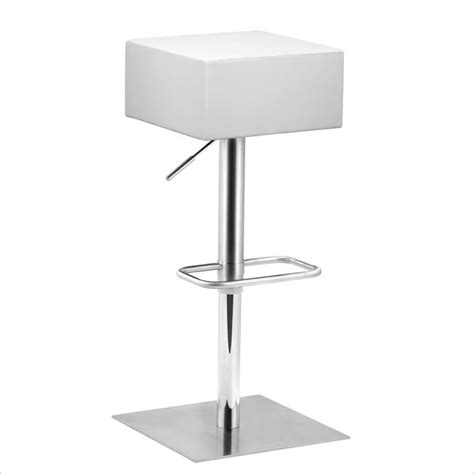 35 Stylish Modern Adjustable White Leather Bar Stools