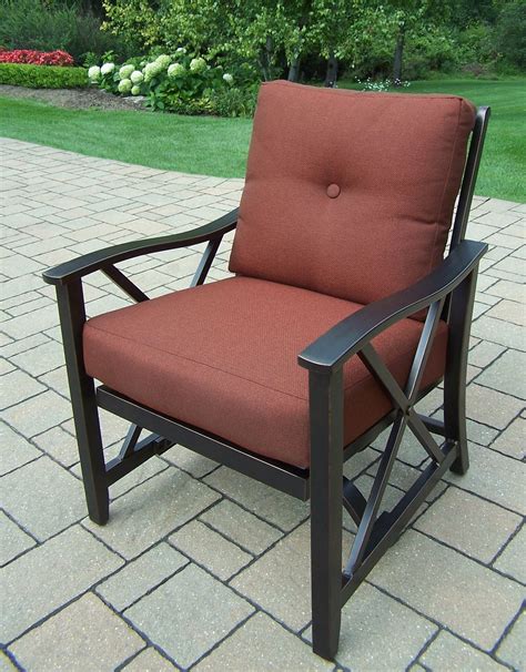 Set of 4 Cast Aluminum Frame Outdoor Patio Rocking Chairs w/ Red Acrylic Cushions - Walmart.com ...