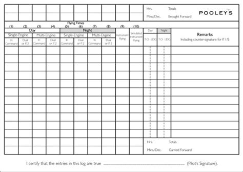 Printable Drone Flight Log Template - Printable Templates