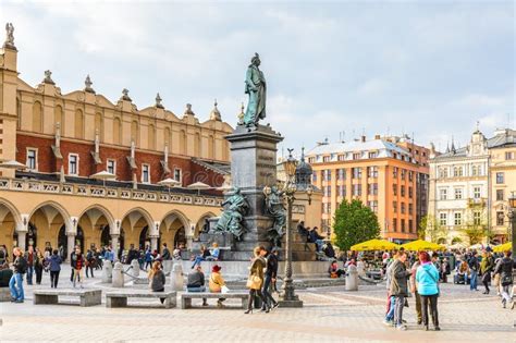 Architecture of Krakow, Poland Editorial Photo - Image of blue ...