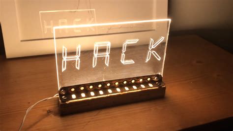 Building An Edge Lit Sign From The Scrap Pile | Hackaday