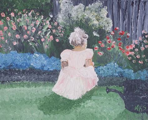 girl in garden 16x20 oil on canvas | Impressionist paintings, Painting ...