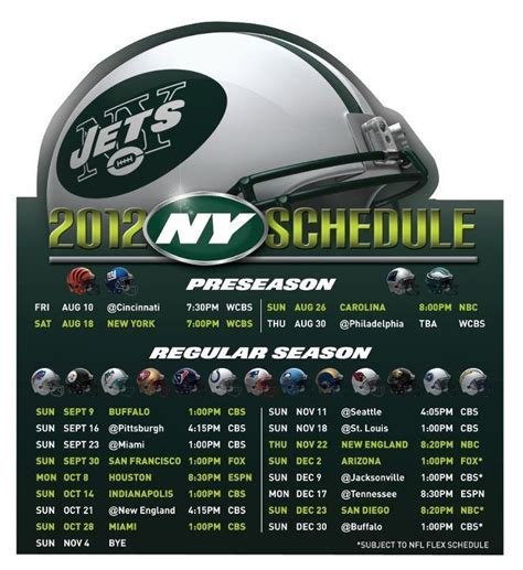 Jets Schedule 2012 | New york jets, Jets football, Ny jets