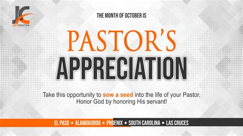 Pastor’s Appreciation Month – Christian Joy Center