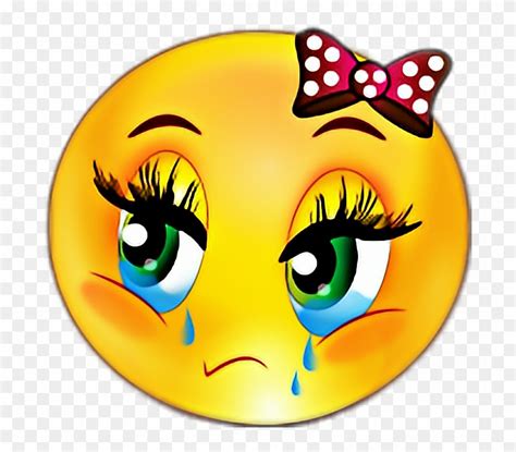 Download #depression #mood #sad #emjoi #girl - Female Sad Face Emoji Clipart Png Download - PikPng