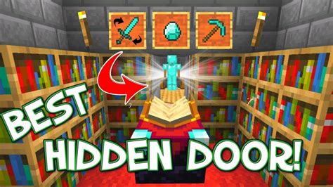 Minecraft Item Frame Secret Door Tutorial [EASY] Secret Door Minecraft Java - YouTube