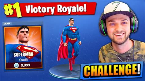 The SUPERMAN CHALLENGE in Fortnite: Battle Royale! - YouTube