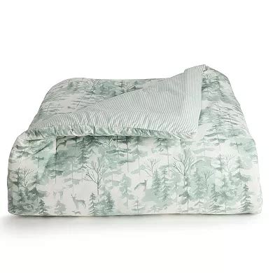 Cuddl Duds® Sage Painted Forest Flannel Comforter Set