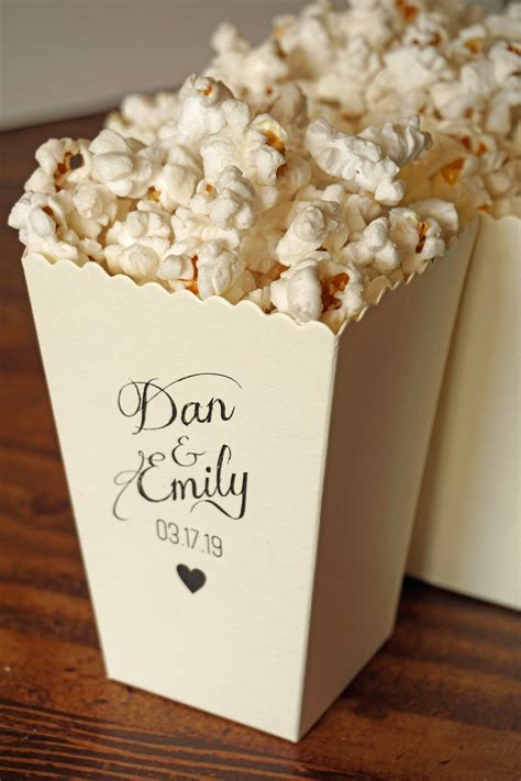 Mini Popcorn Wedding Favor Box Watercolor Design Custom - Etsy ...