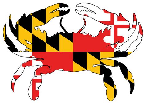 Lantern Press - "Maryland, Crab Flag (white background)" Print - View ...