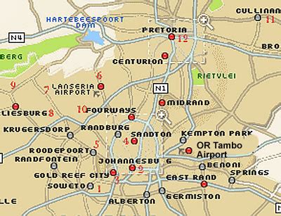 Soweto Map - South Africa