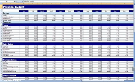 Monthly Expenses Spreadsheet Template Excel | Excel budget, Excel spreadsheets templates ...