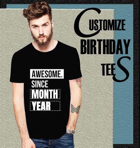 Men’s Custom Birthday T-shirt | T-shirt Loot – Customized T-shirts ...