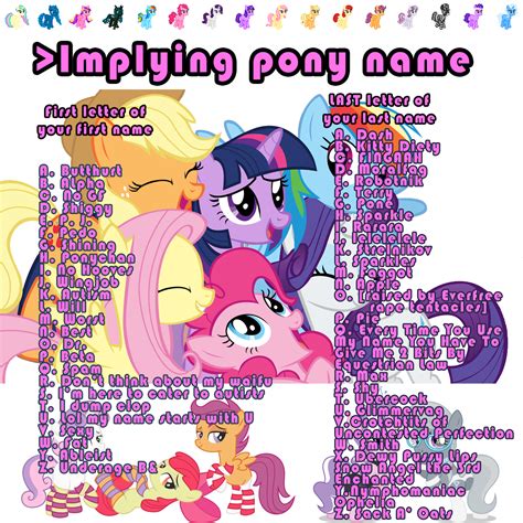 Pony Name | My Little Pony: Friendship is Magic | Know Your Meme