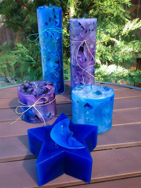 Brilliant blue & purple chunk candles scented with melon & berry #handmade #candles | Chunk ...