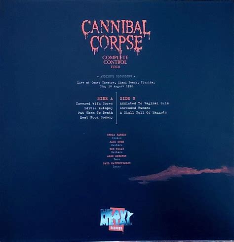 CANNIBAL CORPSE - COMPLETE CONTROL TOUR LIVE AUGUST 10th 1992 ...