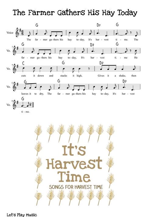 It's Harvest Time : Songs For The Harvest | Preschool harvest, Harvest songs, Harvest time