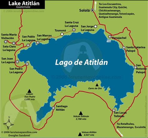 Bienvenidos a Guatemala: Map of Lake Atitlan