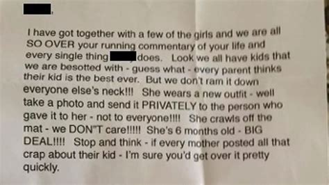 Mother shares vicious anonymous poison pen letter accusing her of ...