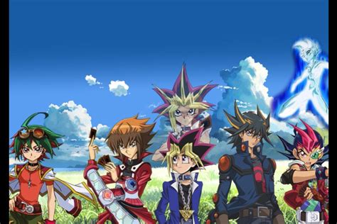 Each Yu-Gi-Oh! Protagonist. Yugi, Jaden, Yusei, Yuma and Astral and Yuya. | Yugioh, Anime, Anime boy