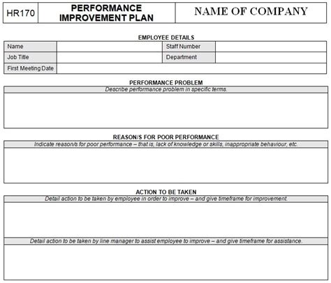 Improvement Report Template