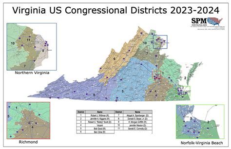 Virginia Political and State Legislative Wall Maps – State Political Maps