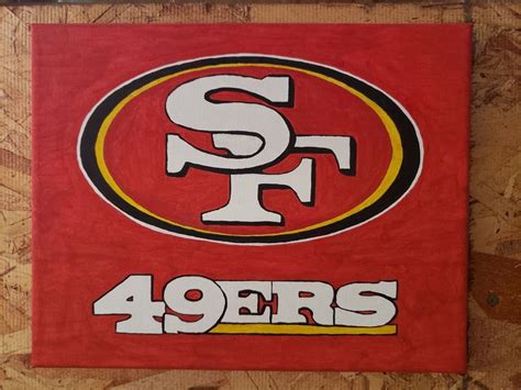 Hand Painted NFL San Francisco 49ers Canvas Painting 10 x 8 | Etsy | Christmas paintings on ...