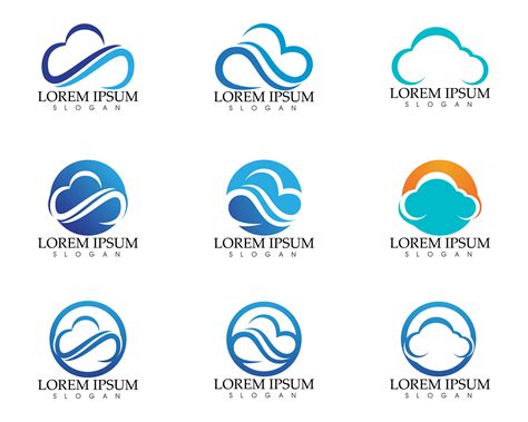 Cloud logo template vector illustration design icons 604733 Vector Art ...