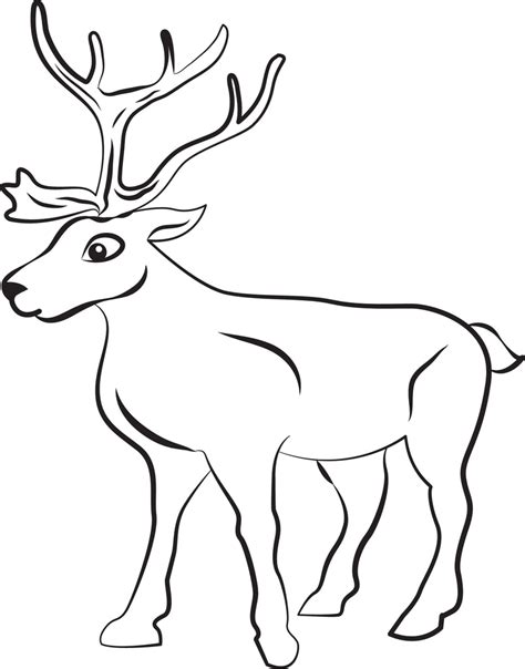 FREE Printable Reindeer Coloring Page for Kids #1 – SupplyMe