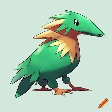 Grass type pokemon evolution line starter bird in avian form on Craiyon