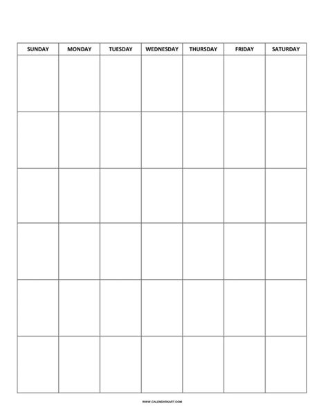 free printable blank calendar templates calendarkart - blank calendar free vertical monthly ...