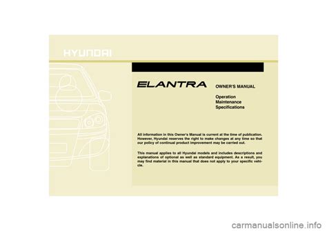 Hyundai Elantra 2009 Owner's Manual (345 Pages)