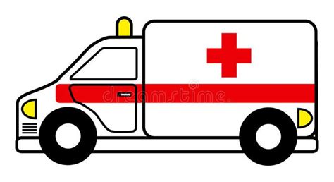 Ambulance. Cartoon vector illustration of an ambulance #Sponsored , #ad, #PAID, #Cartoon, # ...