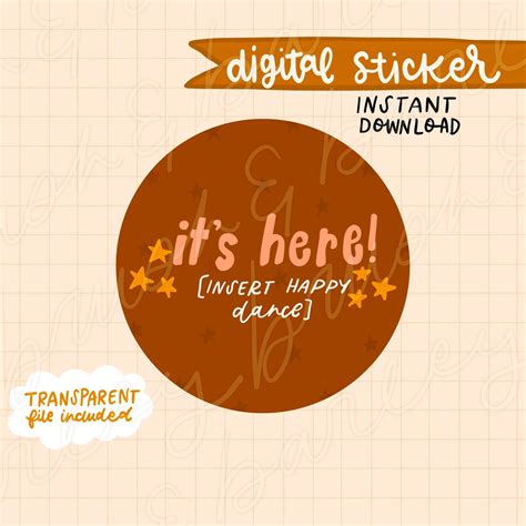 Happy Dance/digital Sticker/clipart - Etsy