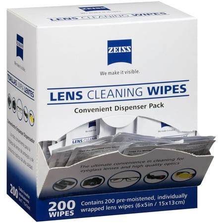 Zeiss Pre-Moistened Lens Cloths Wipes 200 Ct, Glasses Camera Cleaning ...