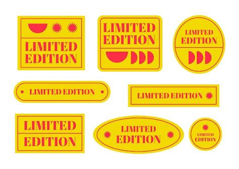 Premium Vector | A collection of stickers with the words limited edition on them