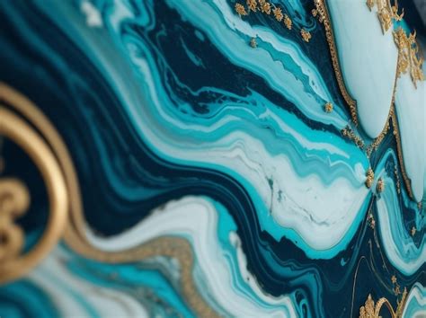 Premium AI Image | Turquoise Marble Texture Illustration Background