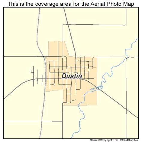 Aerial Photography Map of Dustin, OK Oklahoma