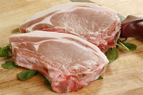 Raw pork chops stock photo. Image of food, edible, freshness - 23073886