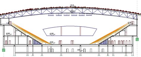 Sports Stadium Architecture Design and Structure Details dwg file - Cadbull