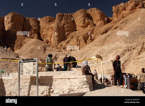 Archaeologists working at site of Tutankhamun tomb, Valley of the Kings, "West Bank", Luxor ...