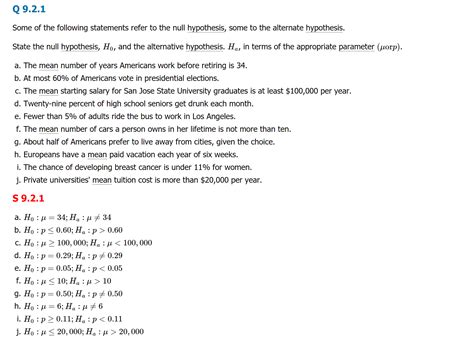 hypothesis testing - How to state null and alternative hypotheses for one and two-sided tests ...