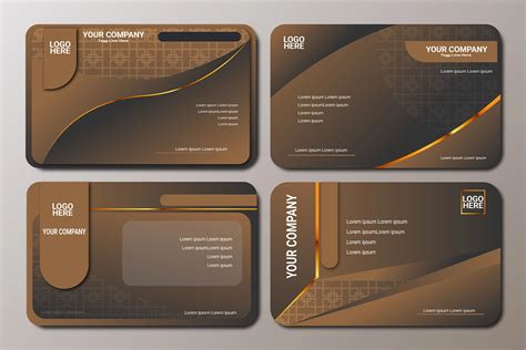 Vector set of elegant name card template