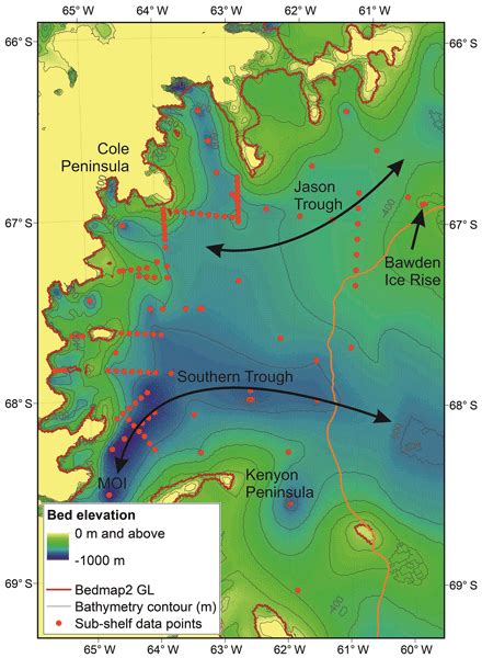 ESSD - Relations - Subglacial landforms beneath Rutford Ice Stream, Antarctica: detailed bed ...