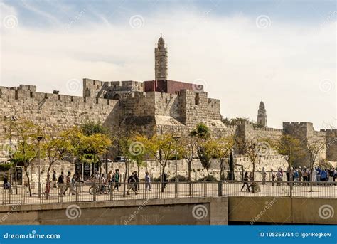 JERUSALEM the Main Gates and Fortress Walls of the Old City Editorial ...