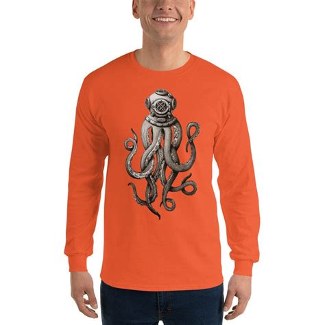 Release the Kraken Octopus Battles Deep Sea SCUBA Diver - Etsy