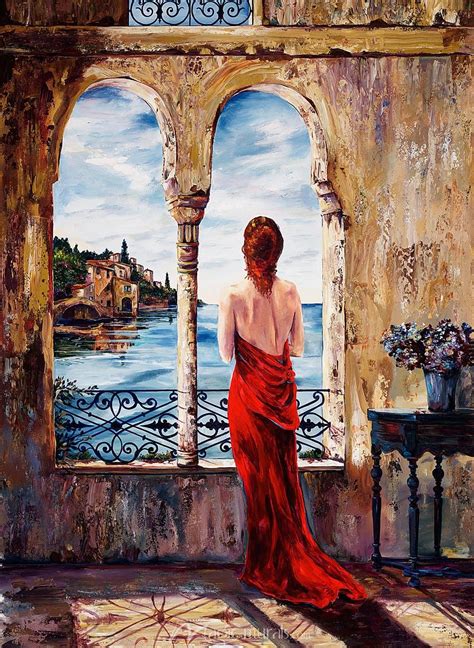 Serene In Red | Female art painting, Canvas art painting, Painting